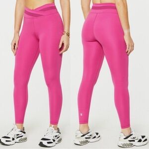 NEW - Sweaty Betty - All Day Wrap Waist 7/8 Leggings - PHLOX PINK